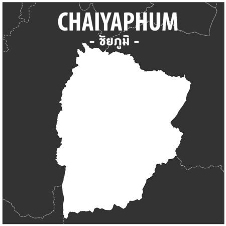 Chaiyaphum map Province of Thailandのイラスト素材