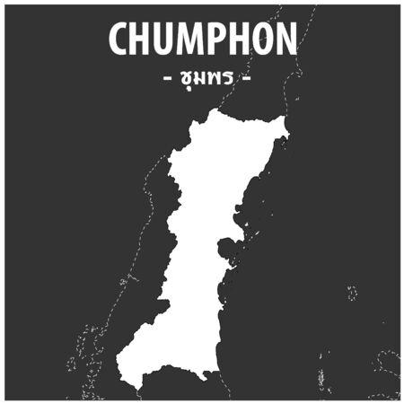 Chumphon map Province of Thailandのイラスト素材