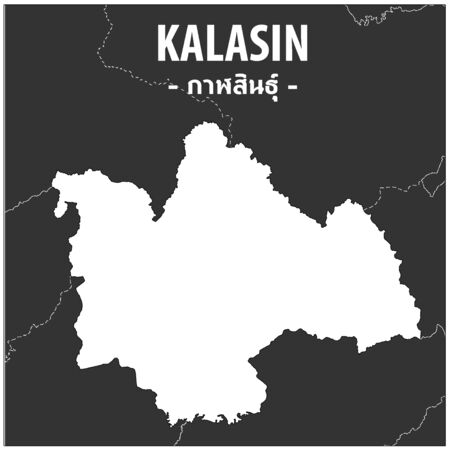 Kalasin map Province of Thailandのイラスト素材