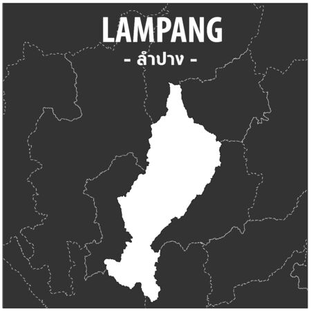Lampang map Province of Thailandのイラスト素材