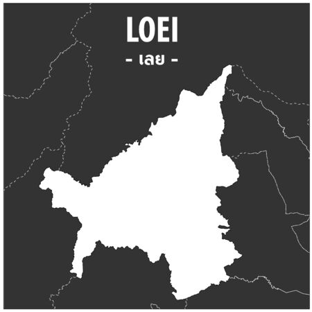Loei map Province of Thailandのイラスト素材