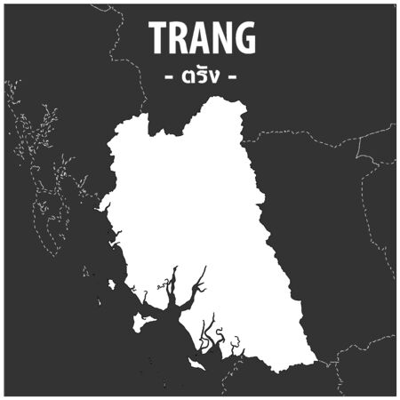 Trang map Province of Thailandのイラスト素材