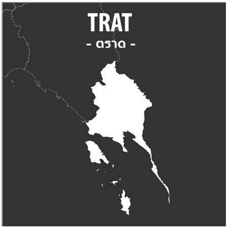 Trat map Province of Thailandのイラスト素材