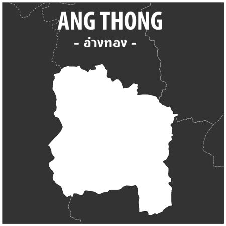 Ang Thong map Province of Thailandのイラスト素材