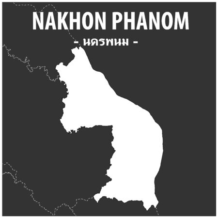 Nakhon Phanom map Province of Thailandのイラスト素材