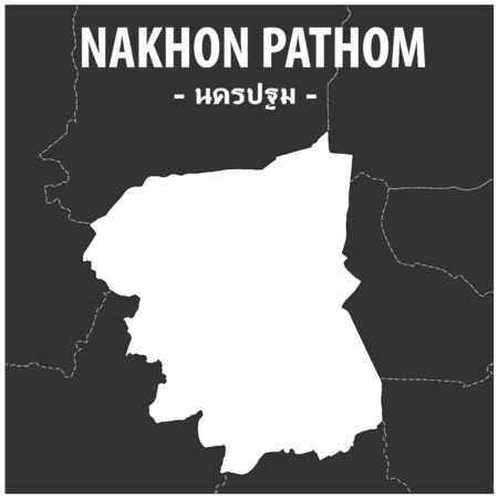 Nakhon Pathom map Province of Thailandのイラスト素材