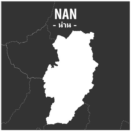 Nan map Province of Thailandのイラスト素材
