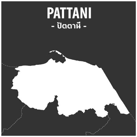 Pattani map Province of Thailandのイラスト素材