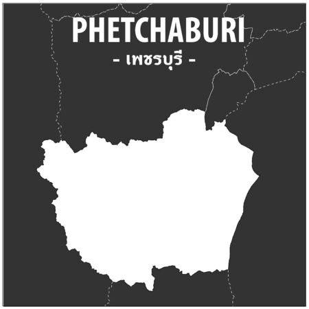 Phetchaburi map Province of Thailandのイラスト素材