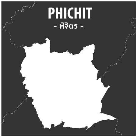 Phichit map Province of Thailandのイラスト素材