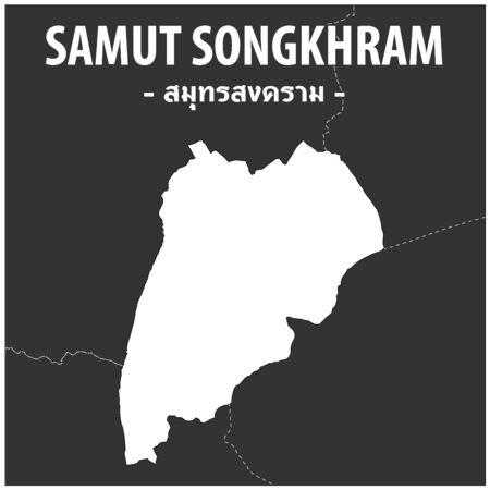 Samut Songkhram map Province of Thailandのイラスト素材