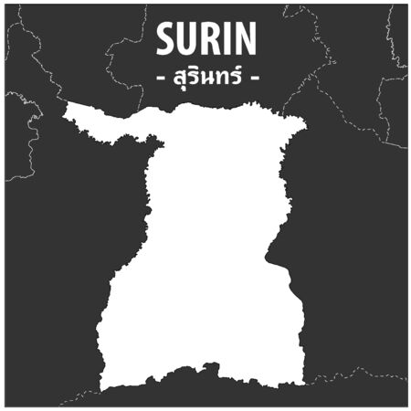 Surin map Province of Thailandのイラスト素材
