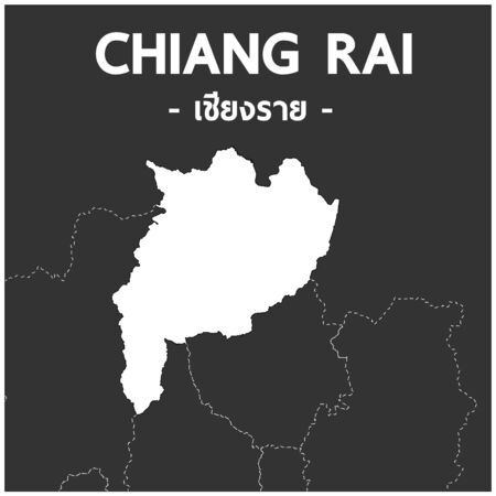 Chiang rai map Province of Thailandのイラスト素材