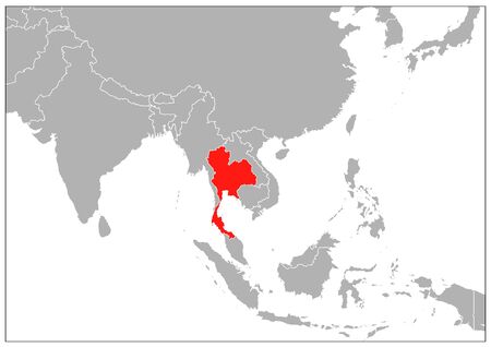 Thailand map in gray baseのイラスト素材