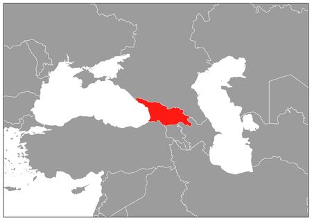 Georgia map in gray baseのイラスト素材
