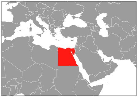 Egypt map on gray baseのイラスト素材