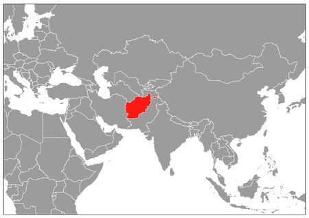 Afghanistan map on gray baseのイラスト素材