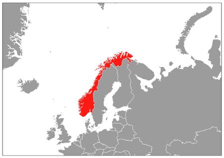 Norway map on gray baseのイラスト素材