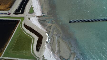 Bird eyes view Drone photography Coastline and sea landscape