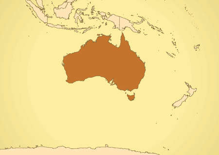Australia map old vintage Australiaのイラスト素材