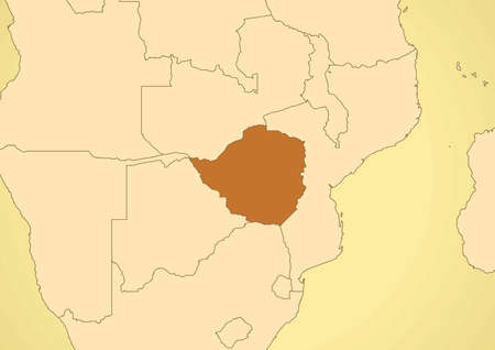 Zimbabwe map old vintage  Africaのイラスト素材