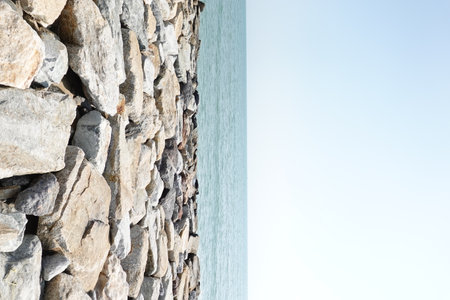 Rock coastle beach sea shore relaxの写真素材