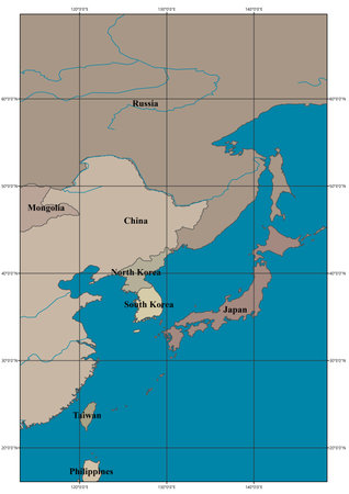 World map classic style grid latlongの写真素材