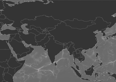 Balck World map wave background classic styleの写真素材