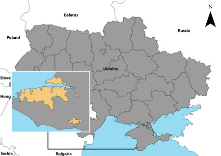 Sevastopol Ukraine map Europeの写真素材