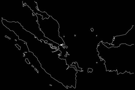 Singapore map Asia black backgroundのイラスト素材