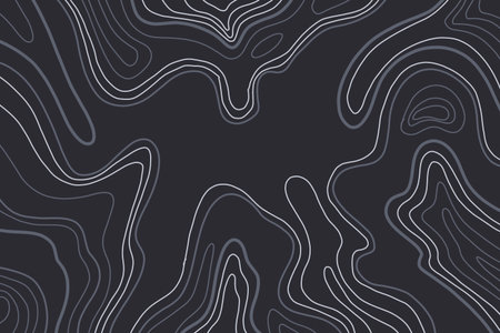topographic map contour line surface black wallpaperの写真素材