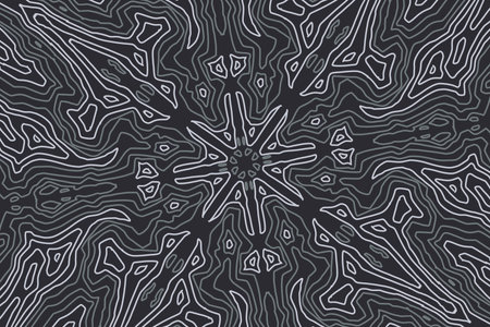 topographic map contour line surface black wallpaperの写真素材