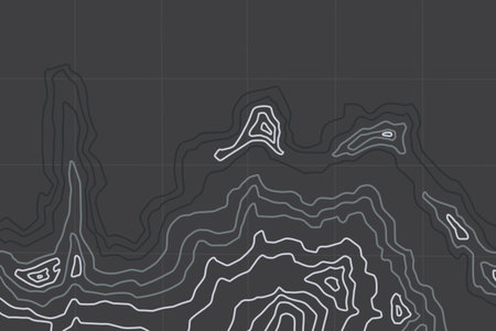 topographic map contour line surface black wallpaperの写真素材