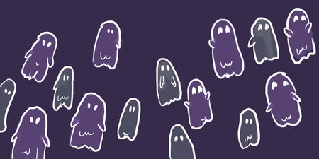 halloween cute ghost design trick or treat illustration
