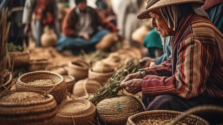 local people's traditions and customs. GENERATE AIの素材