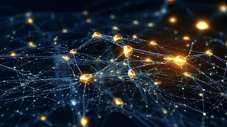 structure of network connections. background in abstract technology. Digital backdrop with big data. rendering in 3D.  GENERATE AIの素材
