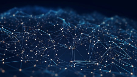 structure of network connections. background in abstract technology. Digital backdrop with big data. rendering in 3D.  GENERATE AIの素材