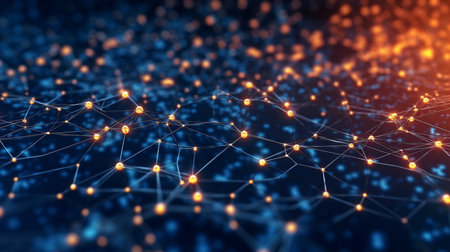 structure of network connections. background in abstract technology. Digital backdrop with big data. rendering in 3D.  GENERATE AIの素材