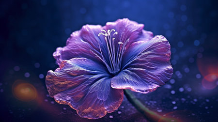 purple petaled flower.  Generate Aiの素材
