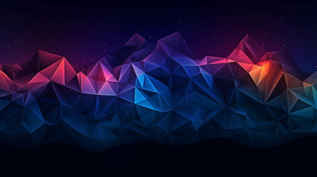 polygonal nighttime backdrop. GENERATE AIの素材