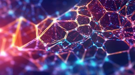Science and technology's broader context. Mesh or net with detailed lines and geometrical patterns.3D representation. GENERATE AIの素材