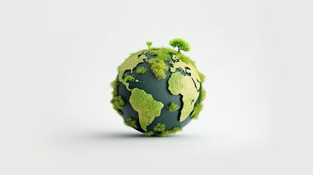 World environment day theme on a white backdrop. GENERATE AIの素材