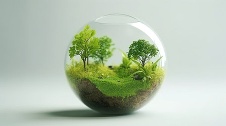 World environment day theme on a white backdrop. GENERATE AIの素材