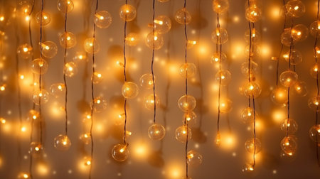 Holiday-themed lighting. beach-themed background. GENERATE AIの素材