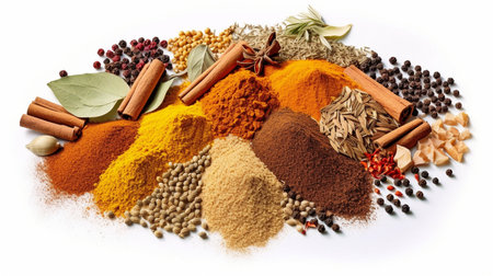 spices used in flavoring meals. GENERATE AIの素材