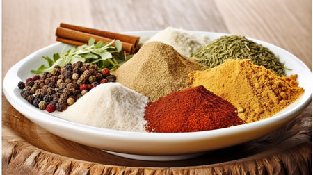 spices used in flavoring meals. GENERATE AIの素材