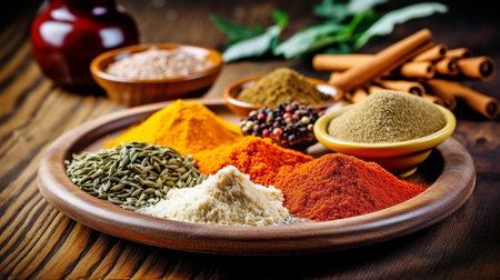 spices used in flavoring meals. GENERATE AIの素材