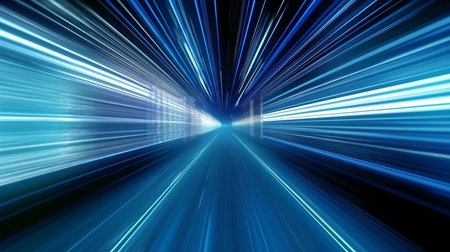 Abstract high-speed technology POV motion blur on a technology screen. GENERATE AIの素材