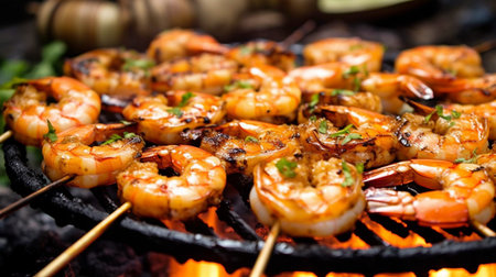 grilled shrimp. Generate Aiの素材