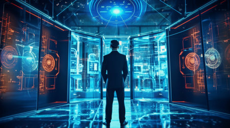 Cloud networking, network management, modern data centers, and cyber security are among terms used. GENERATE AIの素材